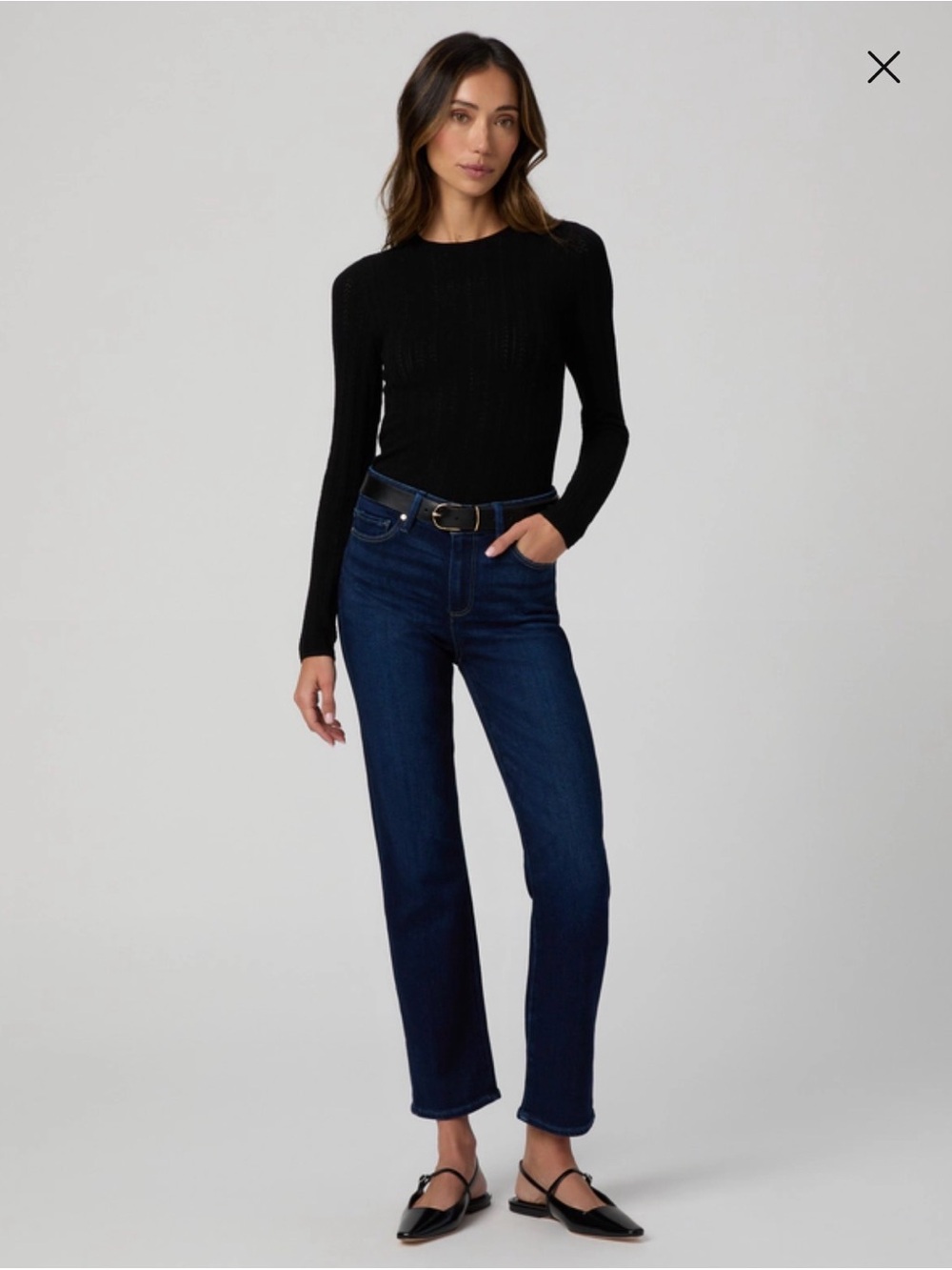 PAIGE Cindy High Rise Straight Leg Jean